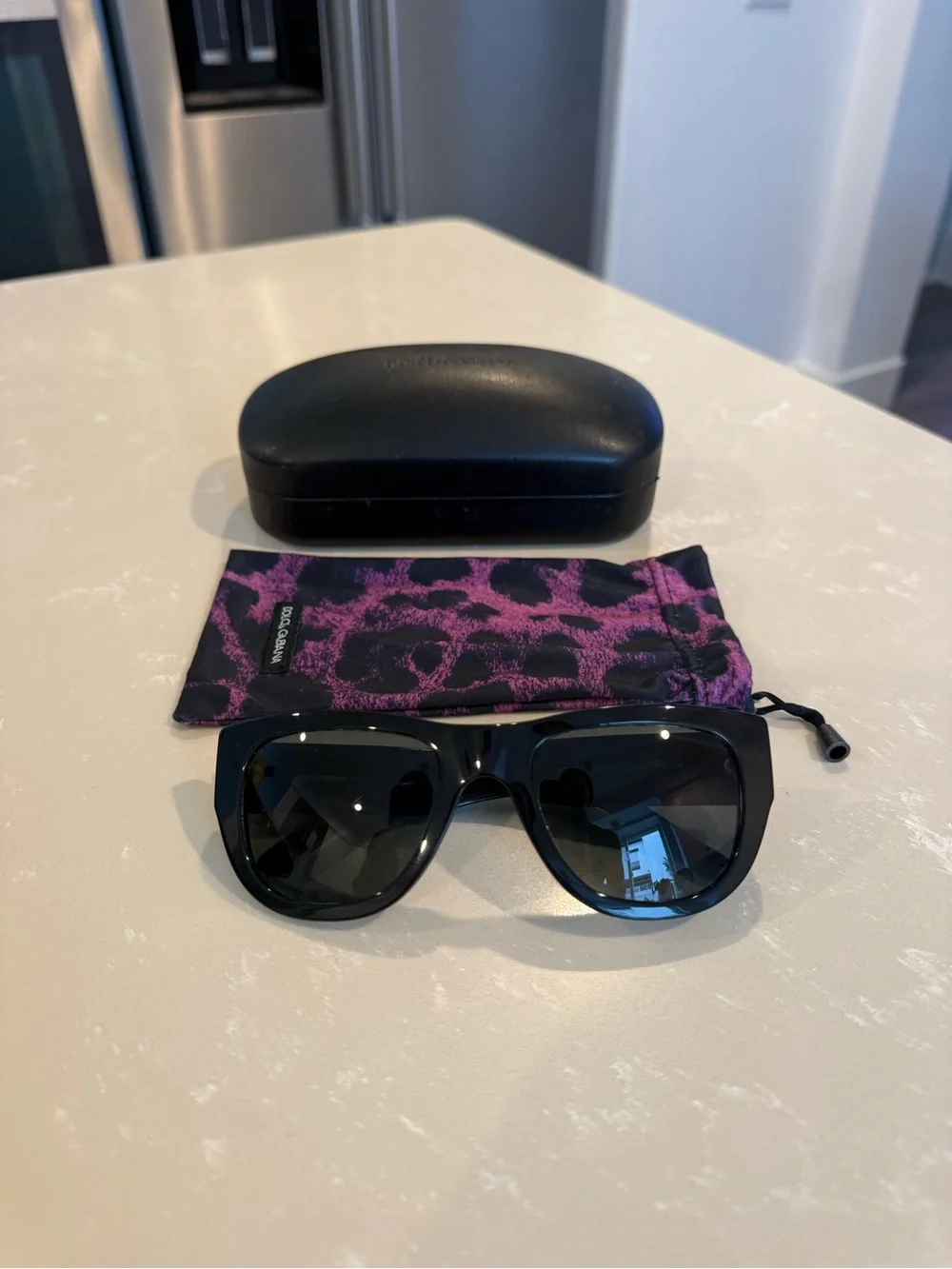 Dolce & Gabbana Black Sunglasses with Dark Lenses